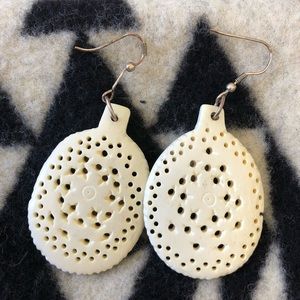 Bone earrings